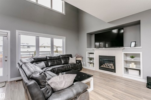 21807 97 Avenue, Edmonton, AB - Indoor Photo Showing Living Room With Fireplace