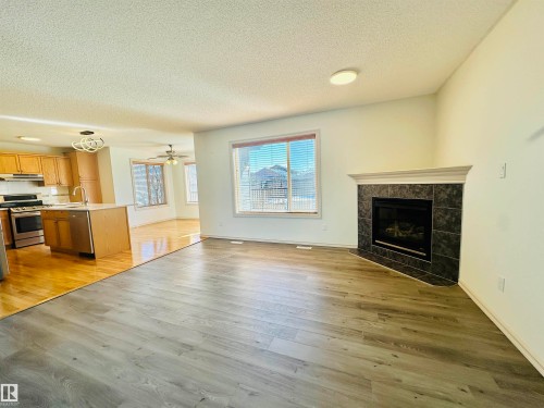 4811 152 Avenue, Edmonton, AB - Indoor Photo Showing Living Room With Fireplace