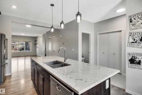 4022 Allan Crescent Sw, Edmonton, AB - Indoor Photo Showing Kitchen With Double Sink With Upgraded Kitchen