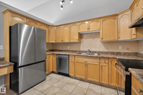 9808 162 Street, Edmonton, AB - Indoor Photo Showing Kitchen With Double Sink