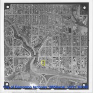Aerial Photograph. Displaying an urban area with a highlighted property - 