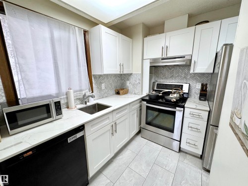 10346A 121 Street, Edmonton, AB - Indoor Photo Showing Kitchen With Upgraded Kitchen