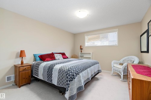 The room features neutral-toned walls, carpet flooring, and a ceiling light fixture - 14 920 119 Street, Edmonton, AB - Indoor Photo Showing Bedroom
