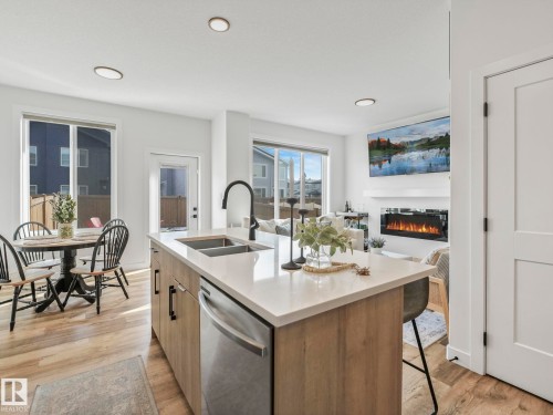 201 Starling, Fort Saskatchewan, AB - Indoor Photo Showing Kitchen With Double Sink