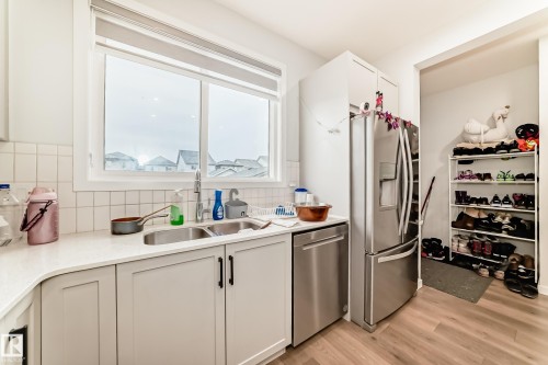 9912 226 Street, Edmonton, AB - Indoor Photo Showing Kitchen With Double Sink