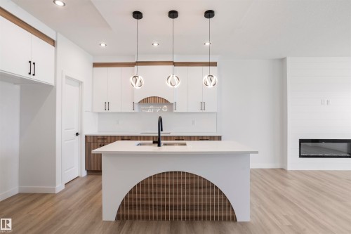 463 Bank Wynd, Leduc, AB - Indoor Photo Showing Kitchen With Upgraded Kitchen