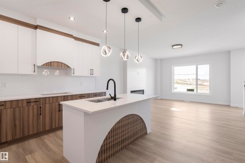 463 Bank Wynd, Leduc, AB - Indoor Photo Showing Kitchen With Double Sink With Upgraded Kitchen