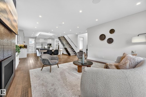 14132 97 Avenue, Edmonton, AB - Indoor Photo Showing Other Room With Fireplace