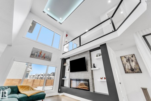 3130 Kostash Green, Edmonton, AB - Indoor With Fireplace