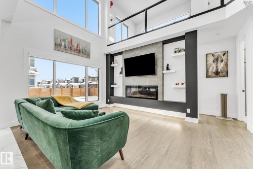 3130 Kostash Green, Edmonton, AB - Indoor With Fireplace