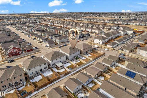 Aerial perspective showcasing a residential neighborhood with numerous detached homes - 2526 19A Avenue, Edmonton, AB -  With View