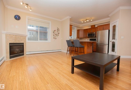 202 8631 108 Street, Edmonton, AB - Indoor With Fireplace