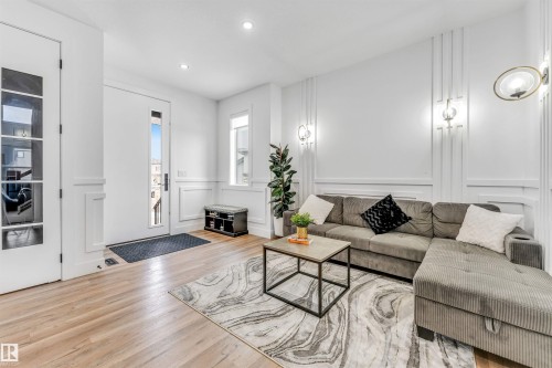 5355 Kimball Place, Edmonton, AB - Indoor Photo Showing Living Room With Fireplace