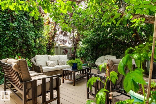 Expansive outdoor deck area featuring composite decking and surrounding mature foliage - 11707 29 Avenue Nw, Edmonton, AB - Outdoor With Deck Patio Veranda