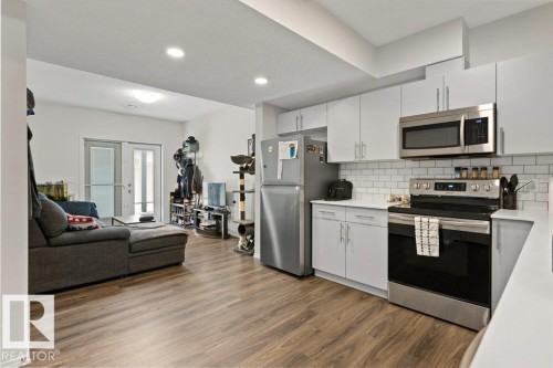 9939 222 Street, Edmonton, AB - Indoor Photo Showing Kitchen With Stainless Steel Kitchen