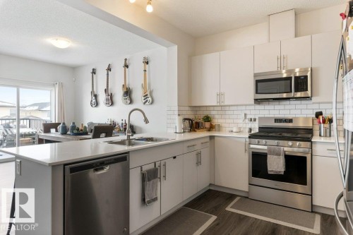9939 222 Street, Edmonton, AB - Indoor Photo Showing Kitchen With Stainless Steel Kitchen With Double Sink