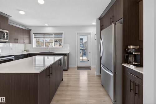 19722 26A Avenue, Edmonton, AB - Indoor Photo Showing Kitchen With Upgraded Kitchen