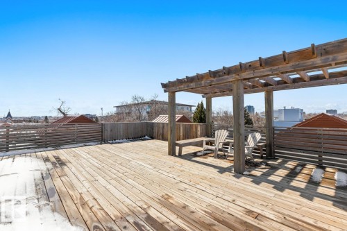 Nice Rooftop Patio. - 203 10006 83 Avenue, Edmonton, AB - Outdoor With Deck Patio Veranda