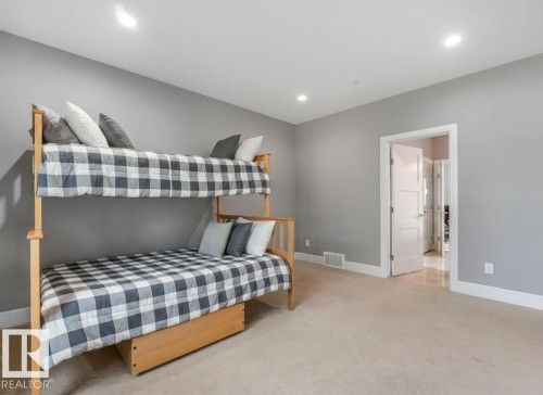 Access to Jack & Jill Bathroom. - 8927 120 Street, Edmonton, AB - Indoor Photo Showing Bedroom