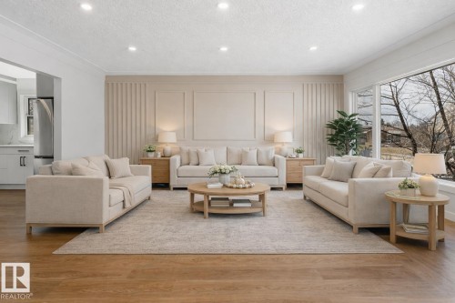 12033 54 Street, Edmonton, AB - Indoor Photo Showing Living Room