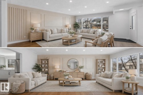 12033 54 Street, Edmonton, AB - Indoor Photo Showing Living Room