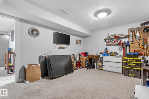 This versatile room features light-colored walls and carpeting - 7408 92 Avenue, Edmonton, AB - Indoor