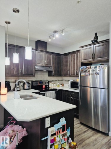 303 812 Welsh Drive, Edmonton, AB - Indoor Photo Showing Kitchen With Double Sink With Upgraded Kitchen
