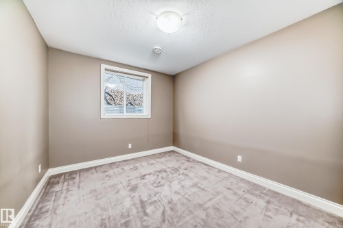 Unfurnished room featuring light colored carpet and a textured ceiling - 1605 Haswell Court, Edmonton, AB - Indoor Photo Showing Other Room