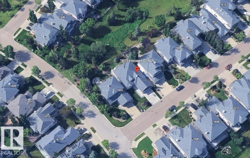 Aerial view of property's location with nearby suburban area - 1605 Haswell Court, Edmonton, AB - Other