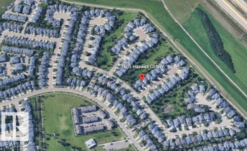 Aerial map of property and surrounding area - 1605 Haswell Court, Edmonton, AB -  With View