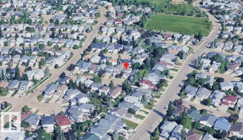 Aerial overview of property's location featuring nearby suburban area - 4008 37 Avenue, Edmonton, AB -  With View