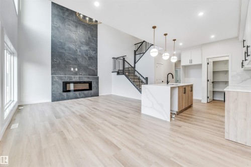 8712 181 Avenue, Edmonton, AB - Indoor With Fireplace