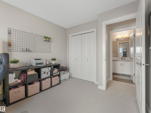 The room features light gray walls and plush carpeting - 725 36 Street, Edmonton, AB - Indoor
