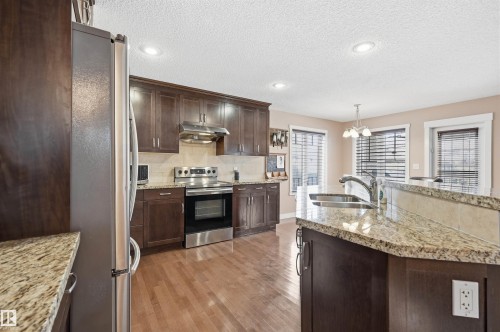 2608 Anderson Crescent, Edmonton, AB - Indoor Photo Showing Kitchen With Stainless Steel Kitchen With Double Sink