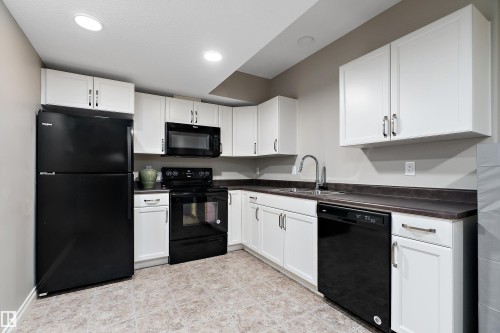 8707 221 Street, Edmonton, AB - Indoor Photo Showing Kitchen With Double Sink