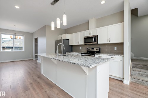 8707 221 Street, Edmonton, AB - Indoor Photo Showing Kitchen With Upgraded Kitchen
