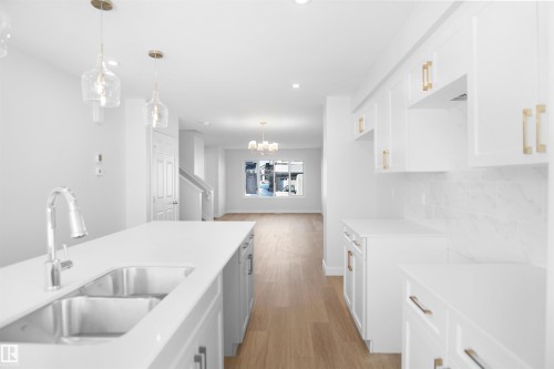 18145 73A Street, Edmonton, AB - Indoor Photo Showing Kitchen With Double Sink