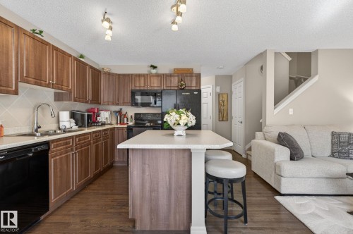 12 655 Tamarack Road, Edmonton, AB - Indoor Photo Showing Kitchen With Double Sink