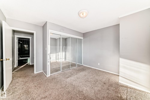 This room features carpeted flooring, light grey walls, and a ceiling light fixture - 8217 182 Street Nw, Edmonton, AB - Indoor Photo Showing Other Room