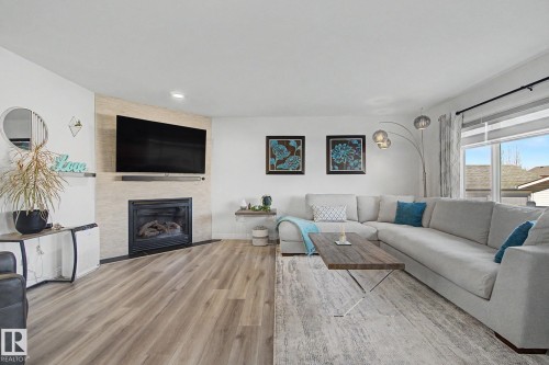 1850 Towne Centre Boulevard, Edmonton, AB - Indoor Photo Showing Living Room With Fireplace