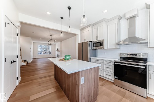 10721 70 Avenue, Edmonton, AB - Indoor Photo Showing Kitchen With Upgraded Kitchen