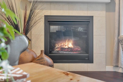 16510 135 Street, Edmonton, AB - Indoor Photo Showing Living Room With Fireplace