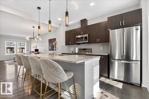 19721 27 Avenue, Edmonton, AB - Indoor Photo Showing Kitchen With Upgraded Kitchen