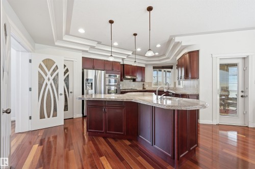 2423 Tegler Green, Edmonton, AB - Indoor Photo Showing Kitchen With Upgraded Kitchen