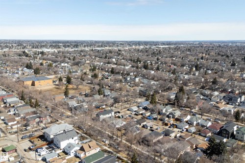 Expansive residential neighborhood featuring a diverse collection of single-family homes and mature trees - 11919 96 Street, Edmonton, AB - Outdoor With View