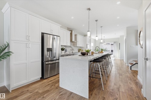 9928 151 Street Nw, Edmonton, AB - Indoor Photo Showing Kitchen With Stainless Steel Kitchen With Upgraded Kitchen