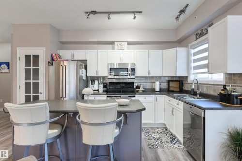 306 8931 156 Street, Edmonton, AB - Indoor Photo Showing Kitchen With Stainless Steel Kitchen With Double Sink