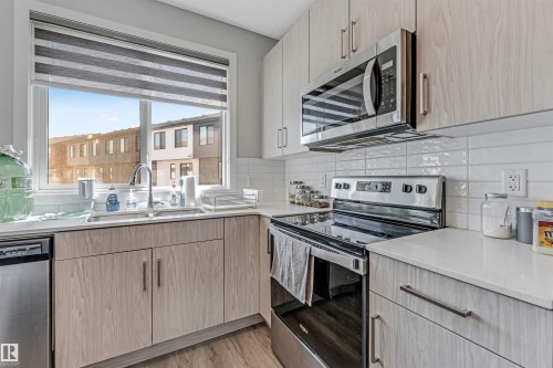 21 11910 35 Avenue, Edmonton, AB - Indoor Photo Showing Kitchen With Double Sink With Upgraded Kitchen