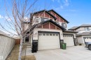 Contemporary two-story residence featuring light-colored siding and dark trim - 3314 9 Street Nw, Edmonton, AB  - Outdoor 