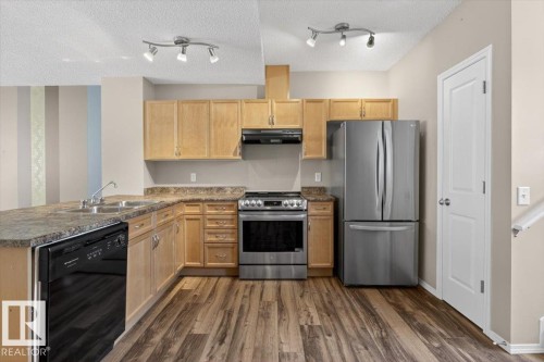 130 5604 199 Street, Edmonton, AB - Indoor Photo Showing Kitchen With Double Sink
